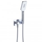 Tono Hand Shower, Soft Square Plate, Chrome